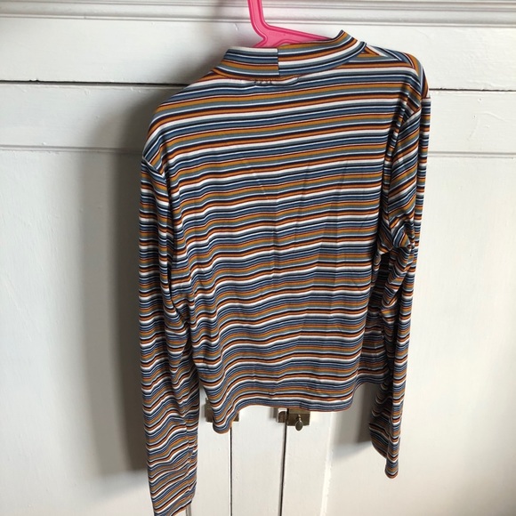 Striped, Long-Sleeve Mock-Neck Shirt - Picture 5 of 7